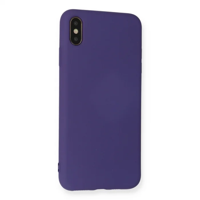 BUĞZ İphone Xs Max Kılıf Nano İçi Kadife Silikon - Mor