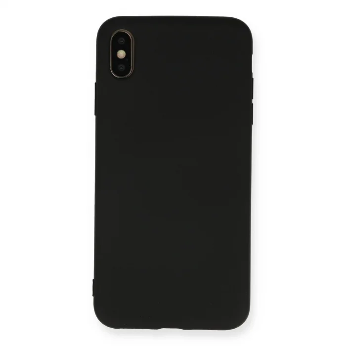 BUĞZ İphone Xs Max Kılıf Nano İçi Kadife Silikon - Siyah