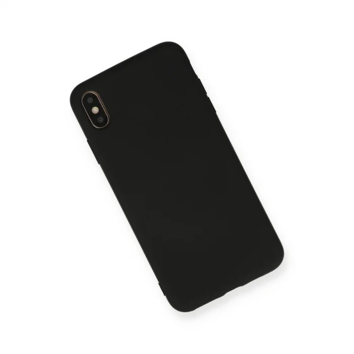 BUĞZ İphone Xs Max Kılıf Nano İçi Kadife Silikon - Siyah