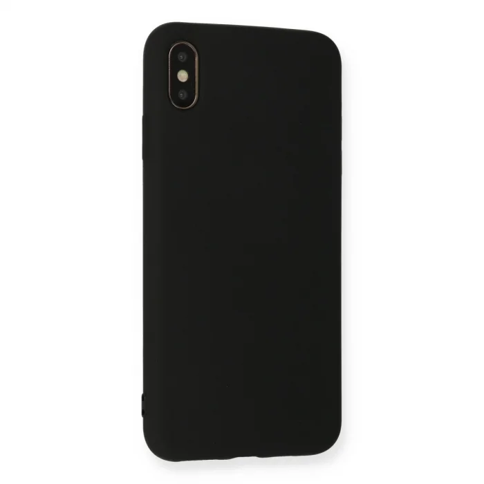 BUĞZ İphone Xs Max Kılıf Nano İçi Kadife Silikon - Siyah