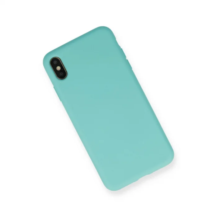 BUĞZ İphone Xs Max Kılıf Nano İçi Kadife Silikon - Turkuaz