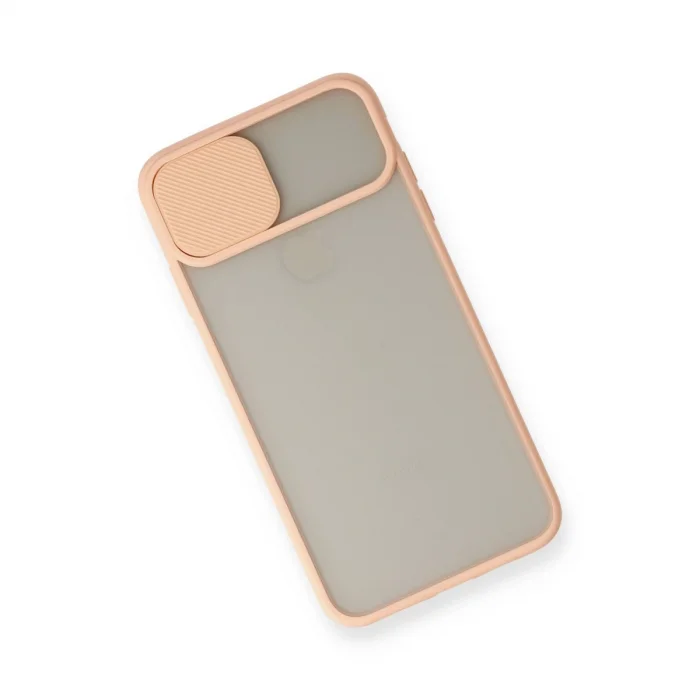 BUĞZ İphone Xs Max Kılıf Palm Buzlu Kamera Sürgülü Silikon - Pembe