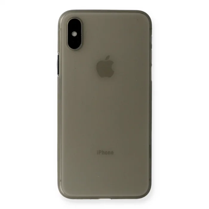 BUĞZ İphone Xs Max Kılıf Pp Ultra İnce Kapak - Gri