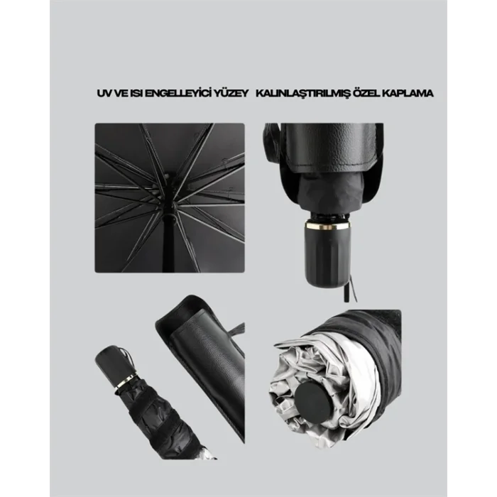  Isı ve UV Engelleyici Güneşlik – 360° Bükülebilir Şemsiye Sapı ile Konfor