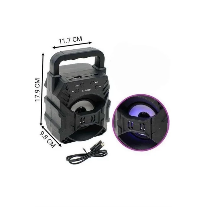  Işıklı Bluetooth Hoparlör Ses Bombası Taşınabilir Yüksek Ses Kaliteli Radyo Özelliği