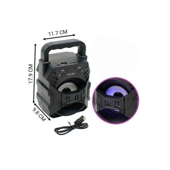 BUĞZ Işıklı Bluetooth Hoparlör Ses Bombası Taşınabilir Yüksek Ses Kaliteli Radyo Özelliği - BUĞZ