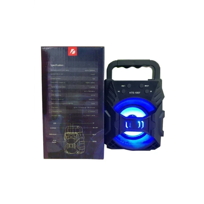 BUĞZ Işıklı Bluetooth Hoparlör, Taşınabilir Kablosuz Ses Sistemi, Suya Dayanıklı ve Radyolu