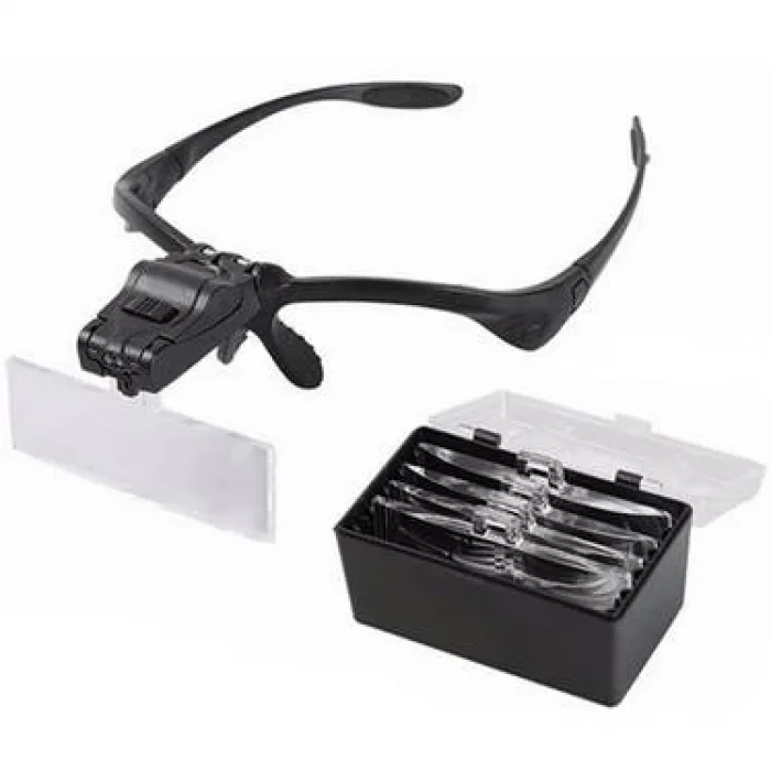 BUĞZ Işıklı Gözlük Büyüteç  5 Farklı Lens 9892b - BUĞZ