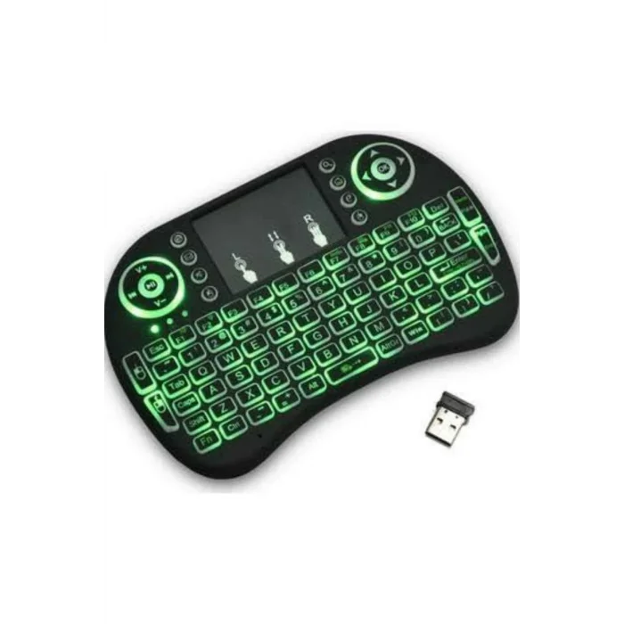 BUĞZ Işıklı Kablosuz Mini Klavye ve Dokunmatik Mouse Seti Türkçe Kablosuz - BUĞZ