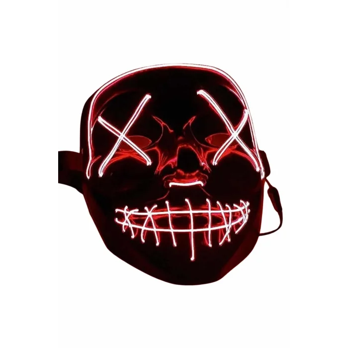 BUĞZ Işıklı Led Maske Parti Eğlence Maskesi Hallowen Neon Maske - Lisinya