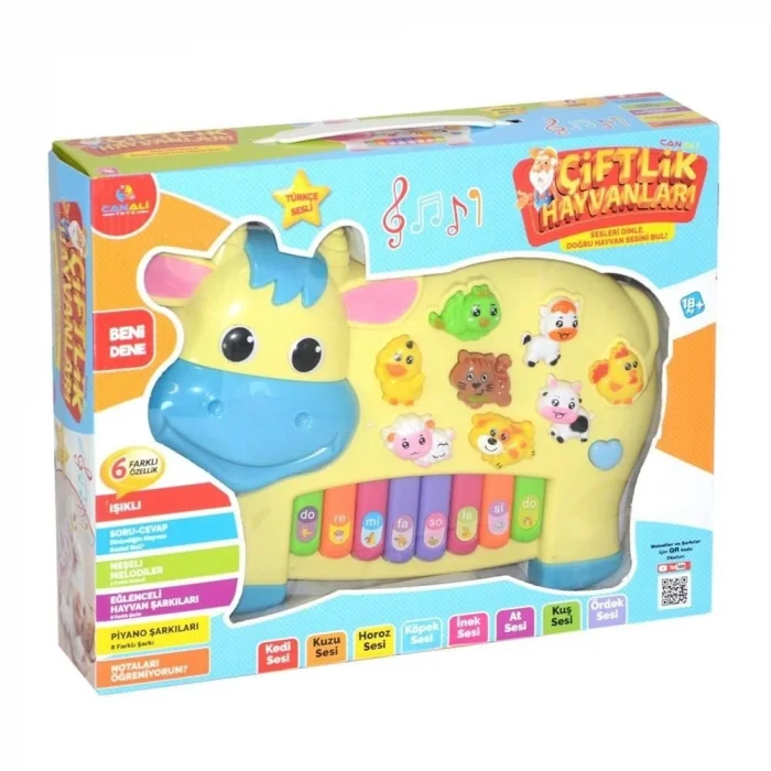 BUĞZ Işıklı Müzikli İnek Görünümlü Piyano