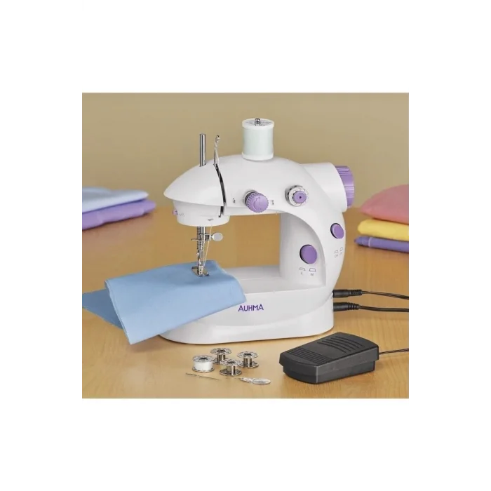 BUĞZ Işıklı Pedallı Dikiş Makinesi Mini Asw1 Beyaz Nakış
