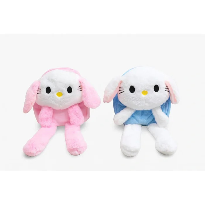 BUĞZ Işıklı Peluş Oynar Kulaklı My Melody ve Cinnamoroll Sırt Çantası