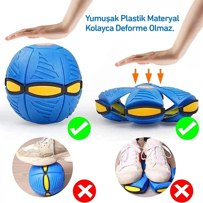 BUĞZ Işıklı Zıplayan Frizbi Evcil Hayvan Topu