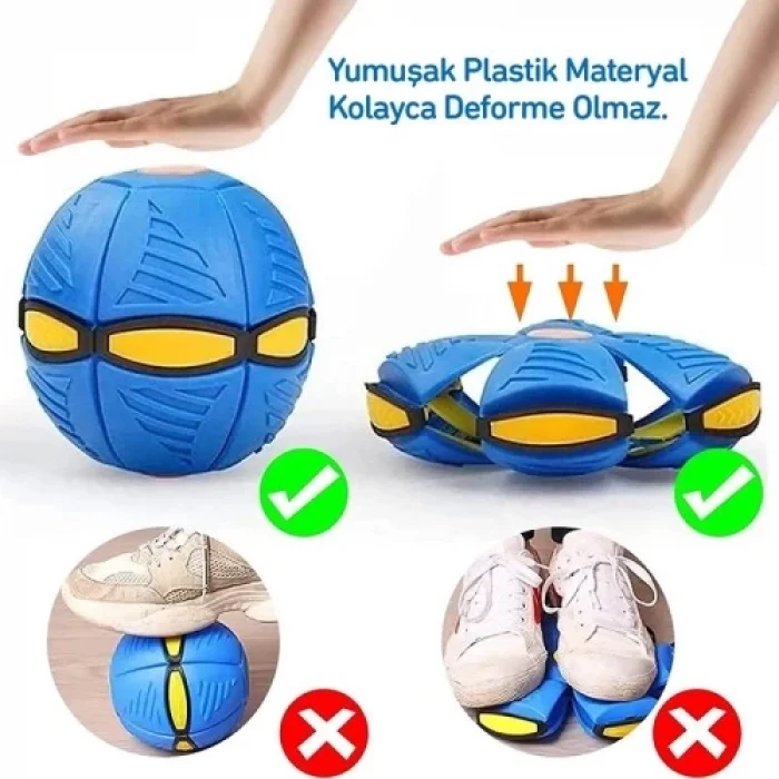 BUĞZ Işıklı Zıplayan Frizbi Evcil Hayvan Topu