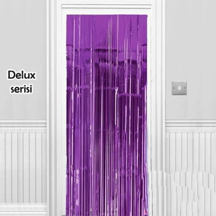 BUĞZ Işıltılı Duvar Ve Kapı Perdesi Mor Renk 90x200 Cm Bx40