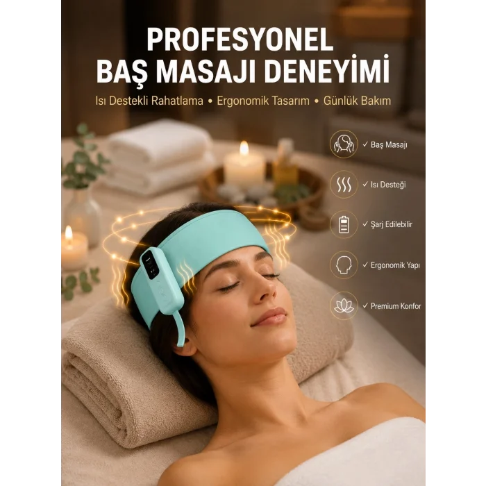 BUĞZ Isıtmalı Baş Masaj Aleti Rahatlatıcı ve Stres Giderici Tasarım Yeni Nesil