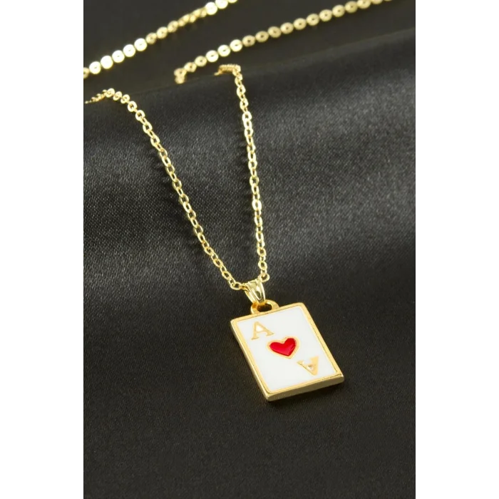 BUĞZ İskambil Mineli Kolye