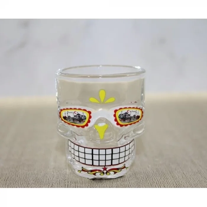  İstanbul Temalı Cam Kurukafa Shot Bardak