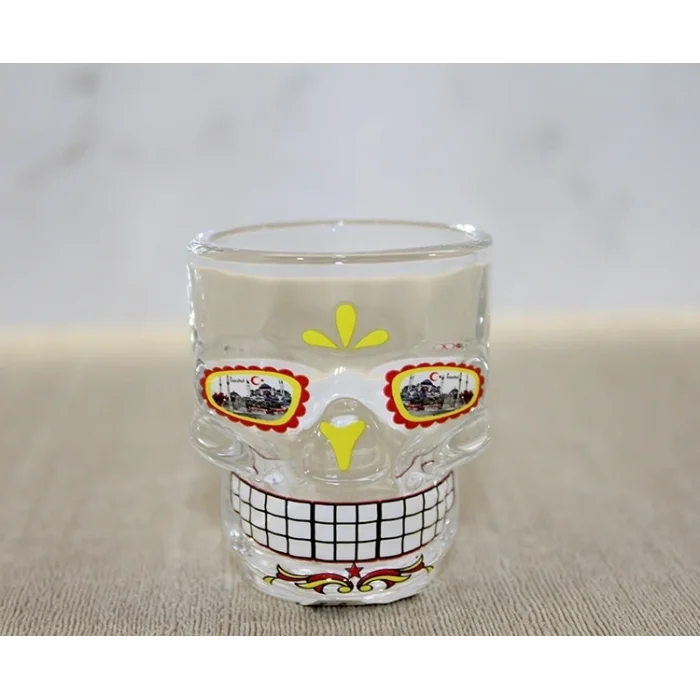 BUĞZ İstanbul Temalı Cam Kurukafa Shot Bardak