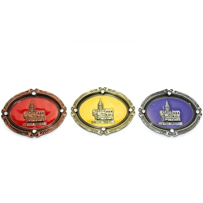 BUĞZ İstanbul Temalı Metal Magnet Galata Kulesi Kabartmalı