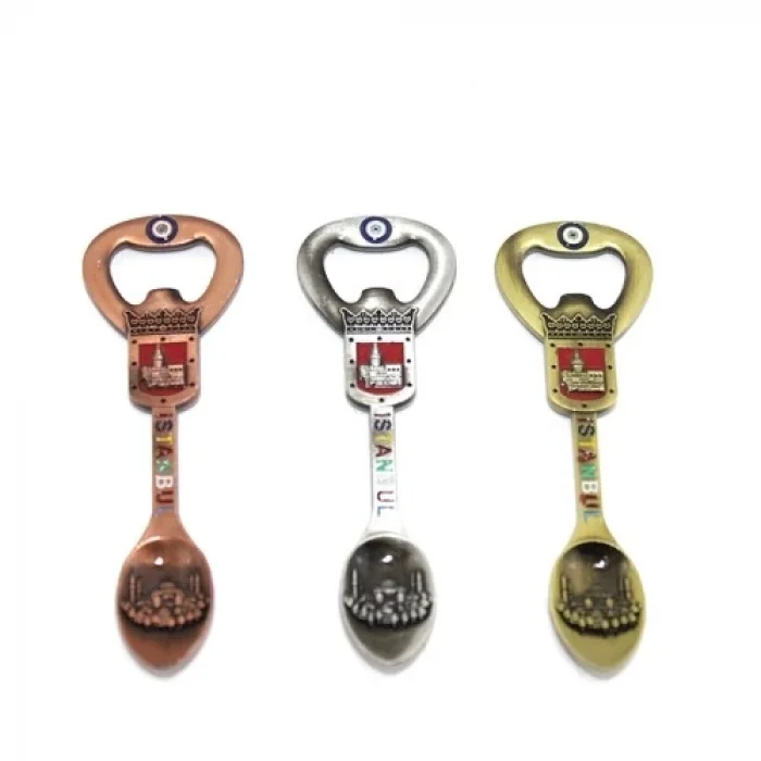  İstanbul Temalı Metal Magnet Ve Açacak Kaşık Tasarımlı