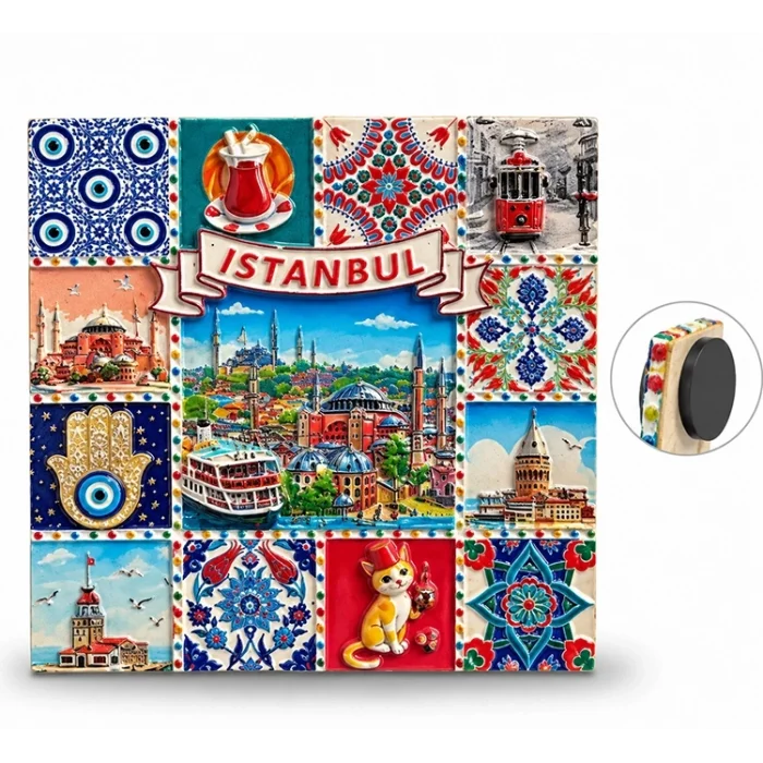 BUĞZ İstanbul Temalı Polyester Magnet Alk5867