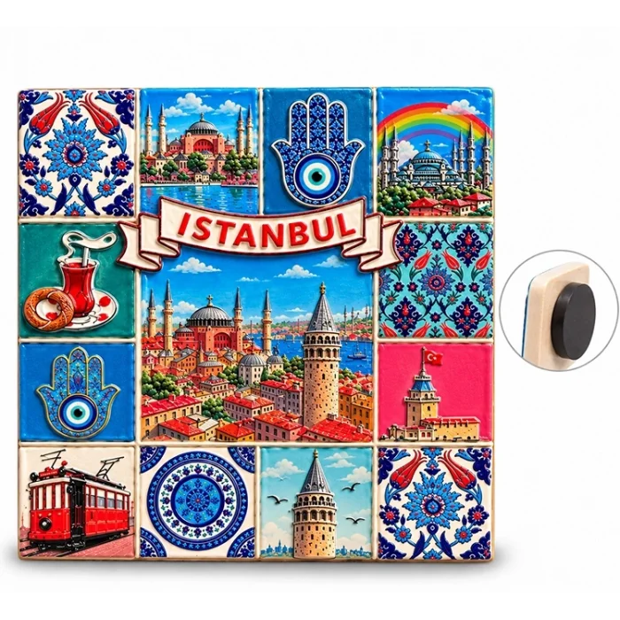 BUĞZ İstanbul Temalı Polyester Magnet Alk5868