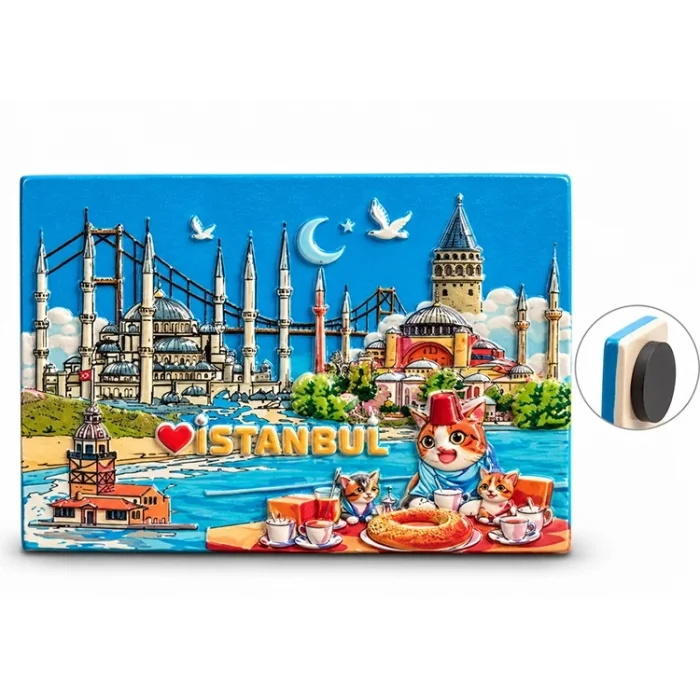 BUĞZ İstanbul Temalı Polyester Magnet Alk5876