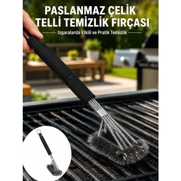 BUĞZ Izgara ve Barbekü Temizleme Fırçası Dayanıklı Tasarım Yeni Nesil