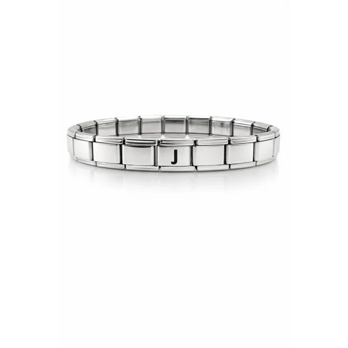 BUĞZ J Harfli Çelik Bileklik – Kişiye Özel Baş Harf Bileklik – Paslanmaz Çelik Zarif Bileklik