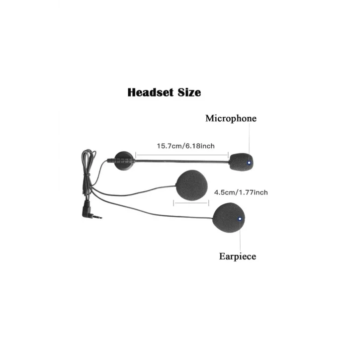 BUĞZ Jack Girişli 3.5mm İntercom Kulaklığı Bt31,bt22,bt35 Uyumlu Motorsiklet Kask Yedek Mikrofon