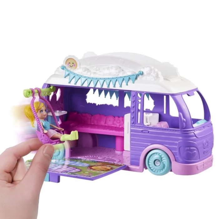  JCC32 Polly Pocket Eğlenceli Karavan Oyun Seti