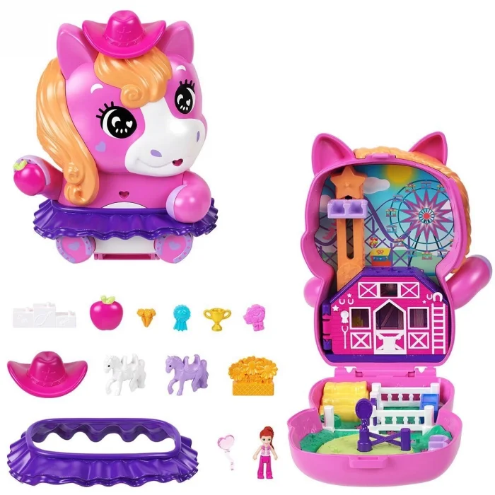  JCR39 Polly Pocket Midilliyle Rodeo Heyecanı Mikro Oyun Seti
