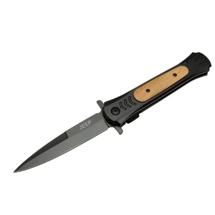  Jeep Çakı Black 22 cm Yarı Otomatik , Kemerlikli