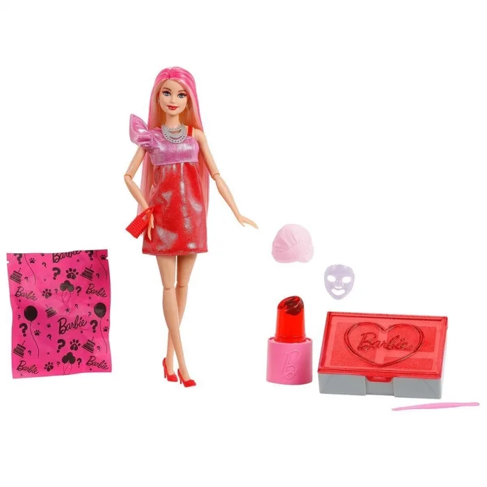 BUĞZ JFY68 Barbie Party Unboxed Glam Party Serisi - Kırmızı Elbiseli