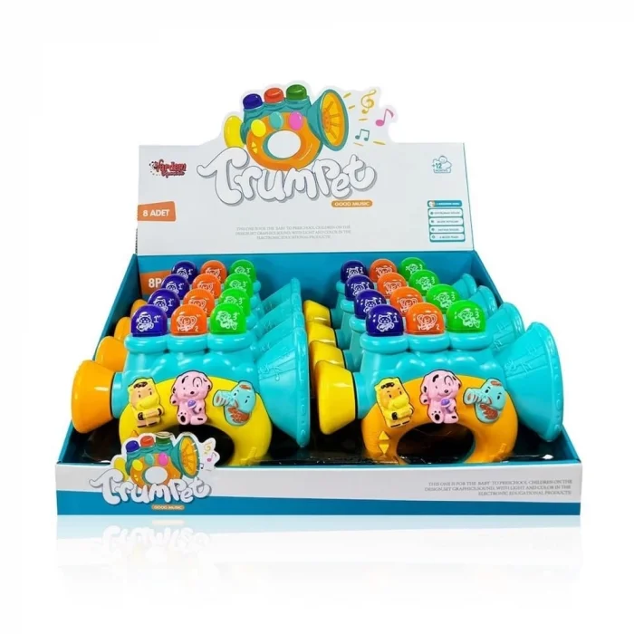  JLG-855-38A IŞIKLI VE MÜZİKLİ TROMPET BEBEK - 1 Adet Stokta Olan Gönderilir