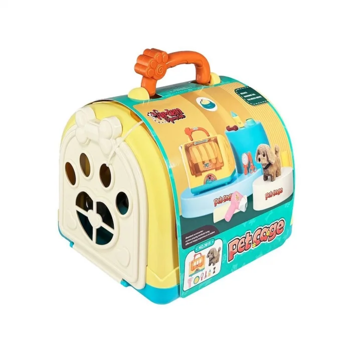 BUĞZ JND-3615 Taşıma Çantalı Hareketli Pilli Köpek Set (Pet Shop) -Vardem Oyuncak