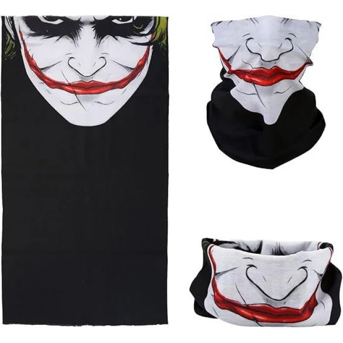 BUĞZ Joker Desenli Çok Amaçlı Buff – Yüz, Boyun ve Bandana Maskesi 5 No
