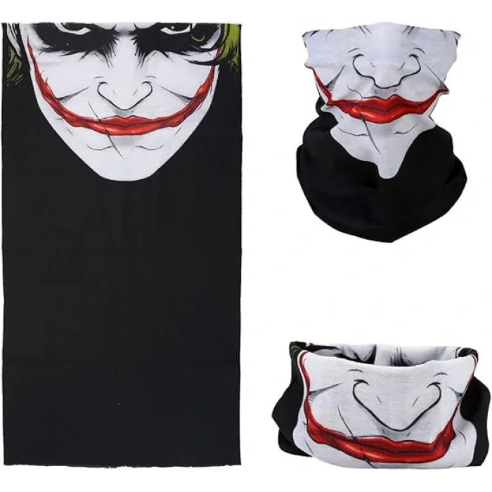 BUĞZ Joker Desenli Çok Amaçlı Buff – Yüz, Boyun ve Bandana Maskesi 5 No