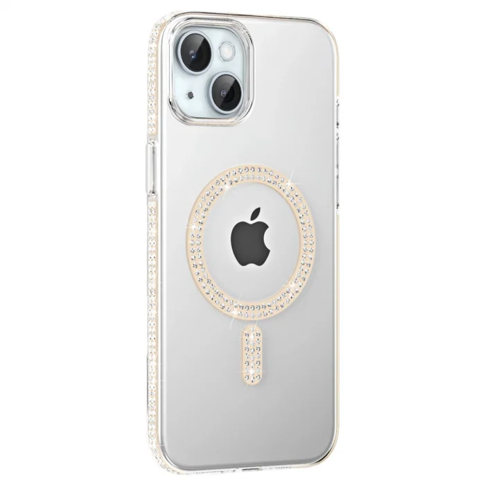 BUĞZ Joko  İphone 14 Move Taşlı Magsafe Kapak - Pembe