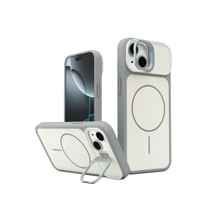 BUĞZ Joko  İphone 14 Pale Magsafe Standlı Kapak - Beyaz