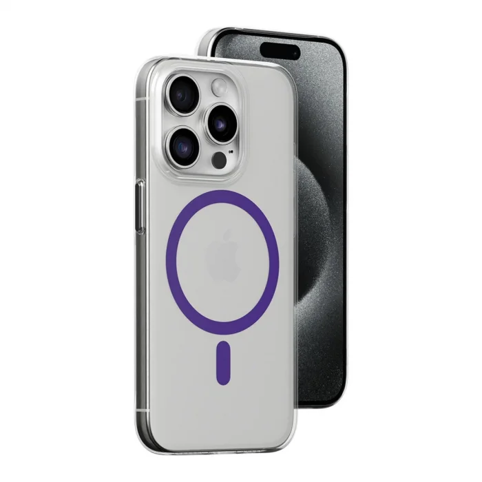 BUĞZ Joko İphone 14 Pro Kılıf Bubble Magsafe Kapak - Mor