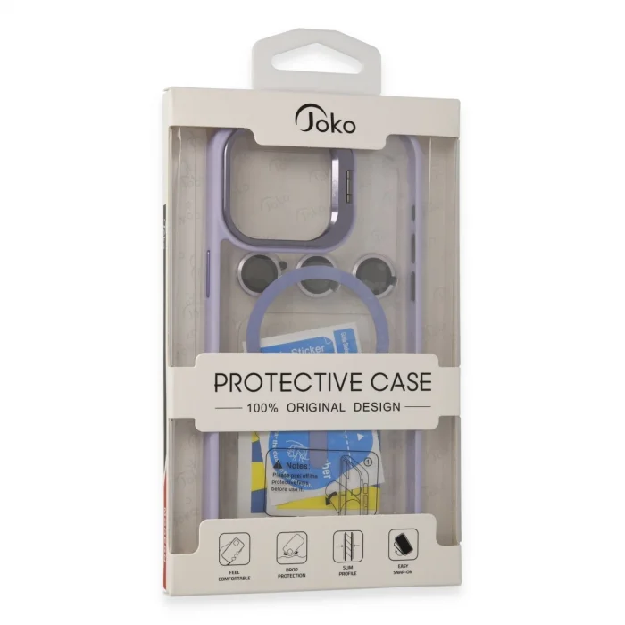 BUĞZ Joko İphone 14 Pro Kılıf Roblox Lens Magsafe Standlı Kapak - Pudra