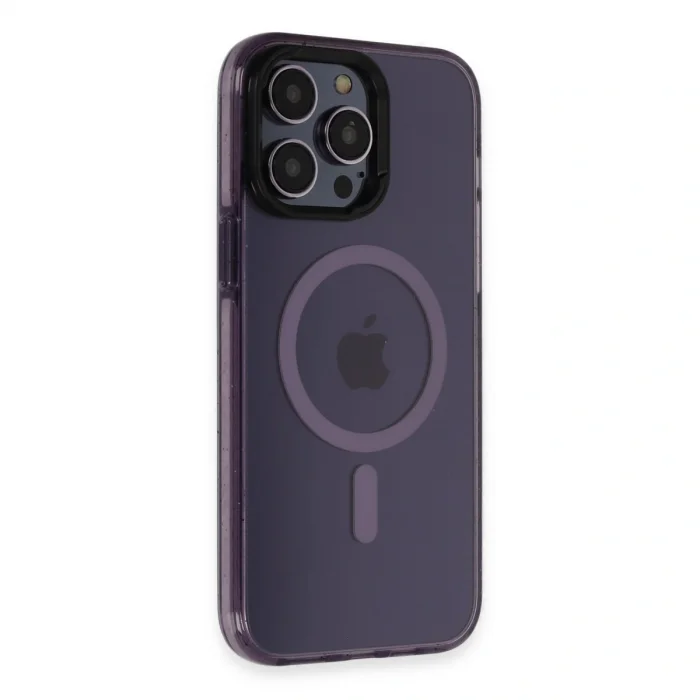 BUĞZ Joko İphone 14 Pro Kılıf Tigra Magsafe Kapak - Derin Mor