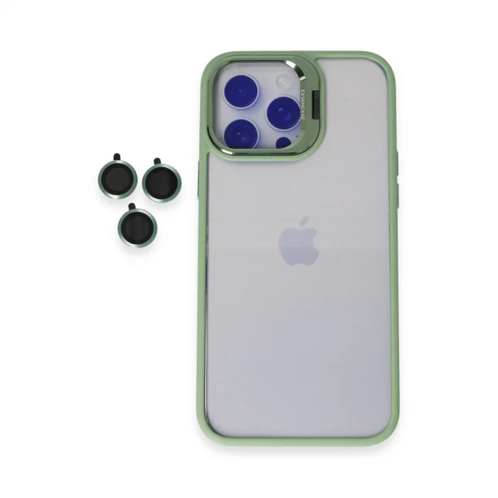 BUĞZ Joko İphone 14 Pro Max Kılıf Roblox Lens Standlı Kapak - Yeşil