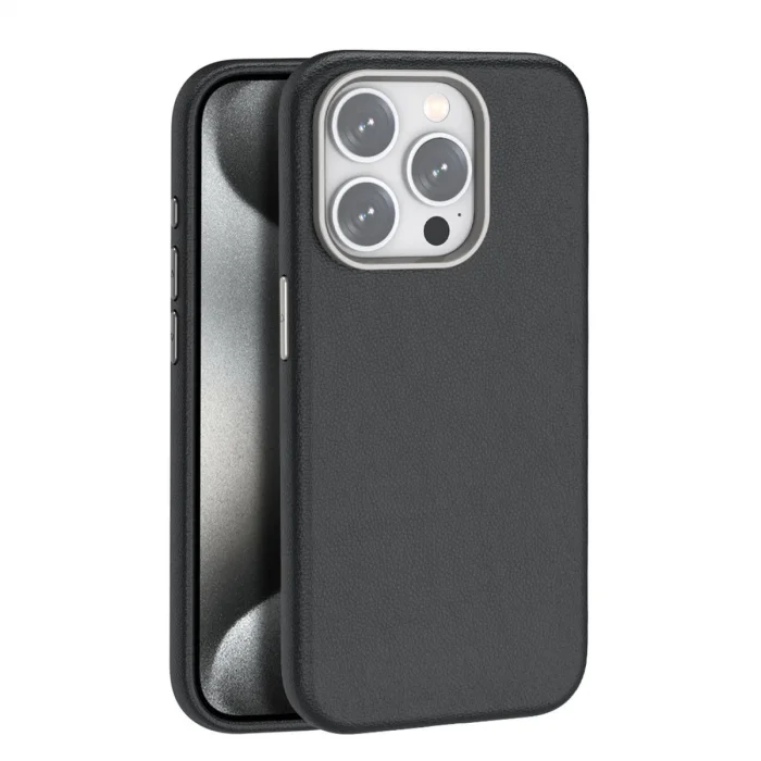 BUĞZ Joko İphone 14 Pro Max Kılıf Wonder Deri Magsafe Kapak - Siyah