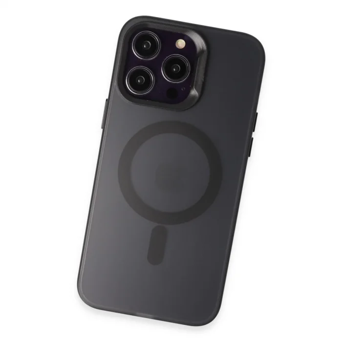 BUĞZ Joko İphone 15 Pro Kılıf Mateks Magsafe Kapak - Siyah