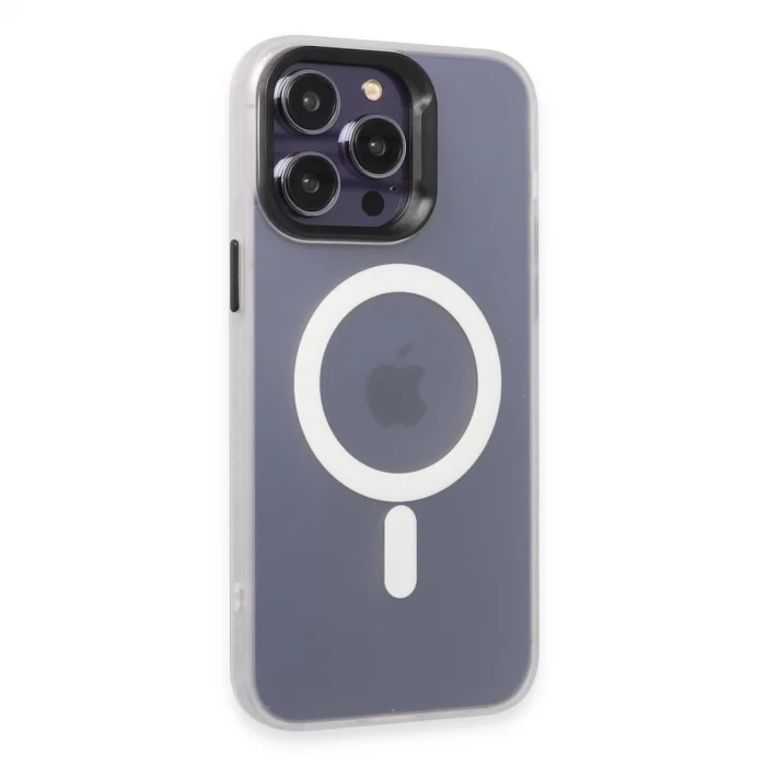 BUĞZ Joko İphone 15 Pro Max Kılıf Mateks Magsafe Kapak - Beyaz