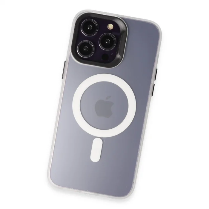 BUĞZ Joko İphone 15 Pro Max Kılıf Mateks Magsafe Kapak - Beyaz